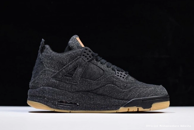 Official Maikesneakers Levi's x AO2571-001 Jordan 4 'black' Air 0629